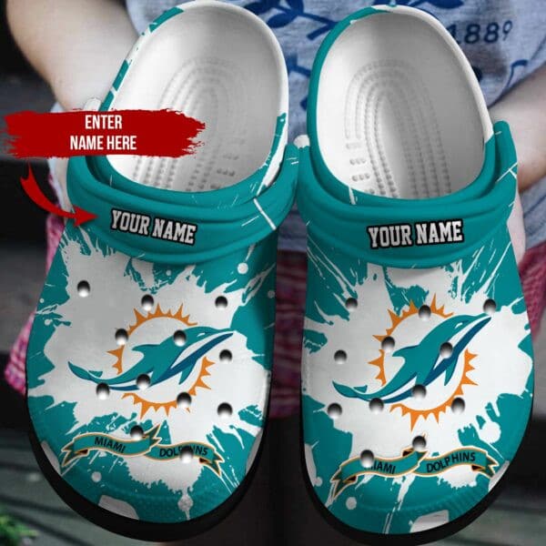 Miami Dolphins 4 Soft Clogs 1 Miami Dolphins 4 Soft Clogs