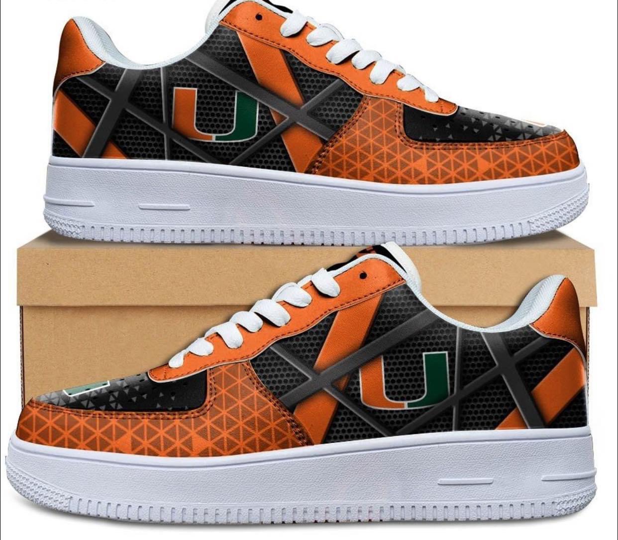 Miami Hurricanes 1G Air Force 1 Shoes 1 Miami Hurricanes 1G Air Force 1 Shoes