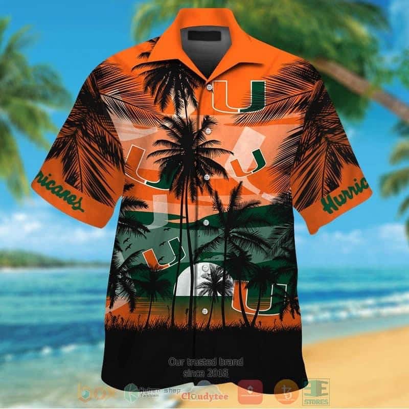 Miami Hurricanes Hawaiian Shirt 1 Miami Hurricanes Hawaiian Shirt