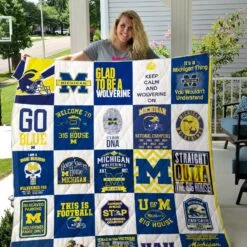 Michigan Wolverines 02 Blanket