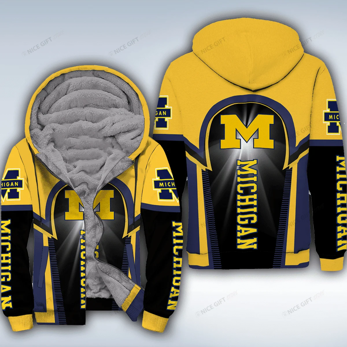 Michigan Wolverines A0 Fleece Jacket 1 Michigan Wolverines A0 Fleece Jacket
