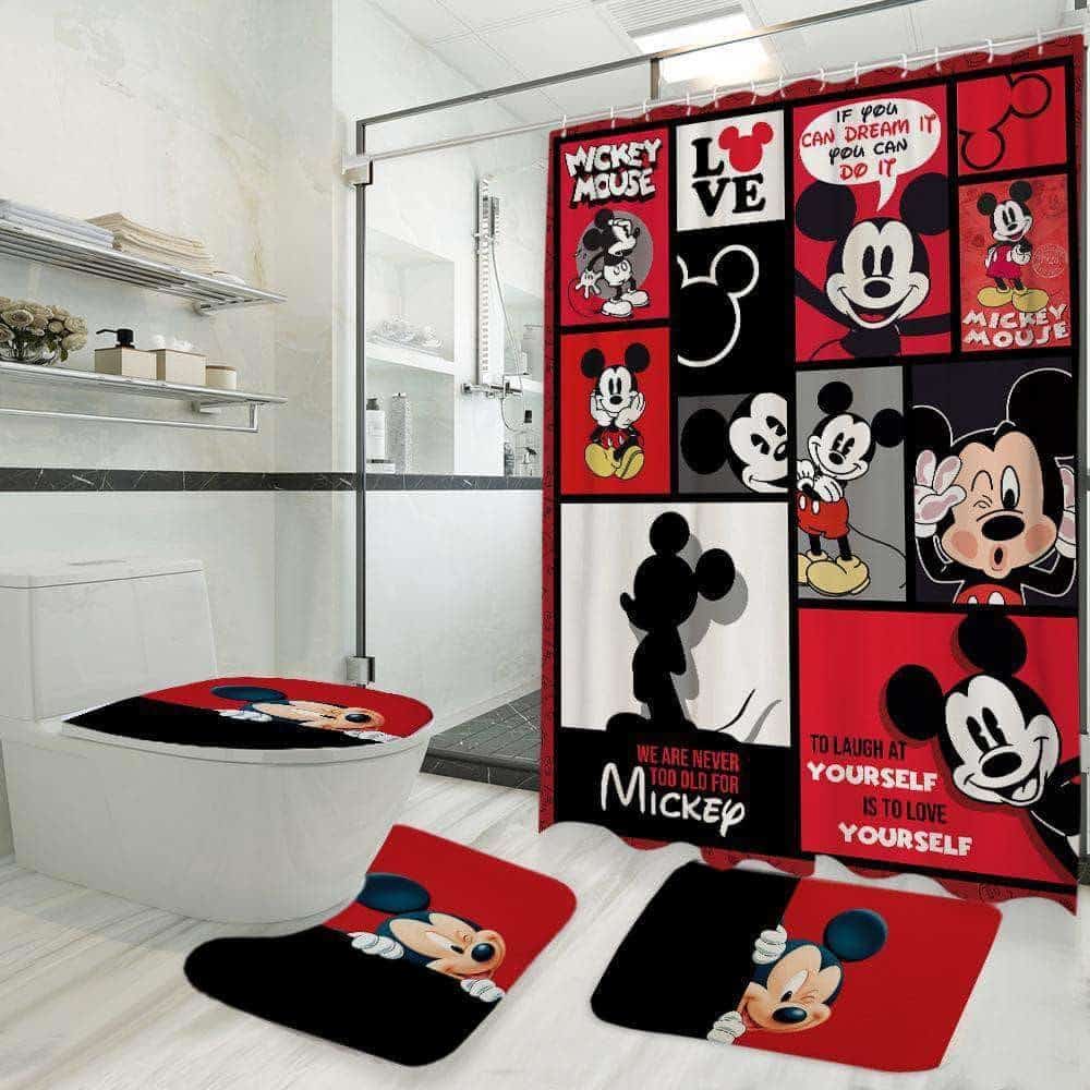Mickey Mouse Bathroom Shower Curtain 1 Mickey Mouse Bathroom Shower Curtain