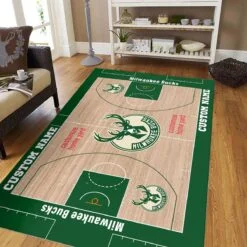 Milwaukee Bucks Living Room And Bed Room Area Rug
