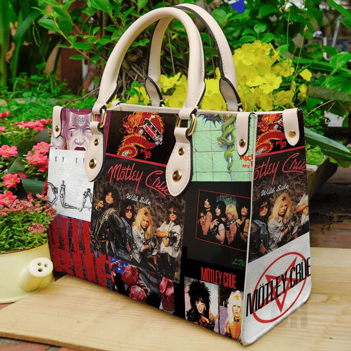 Motley Crue Leather Handbag 1 Motley Crue Leather Handbag
