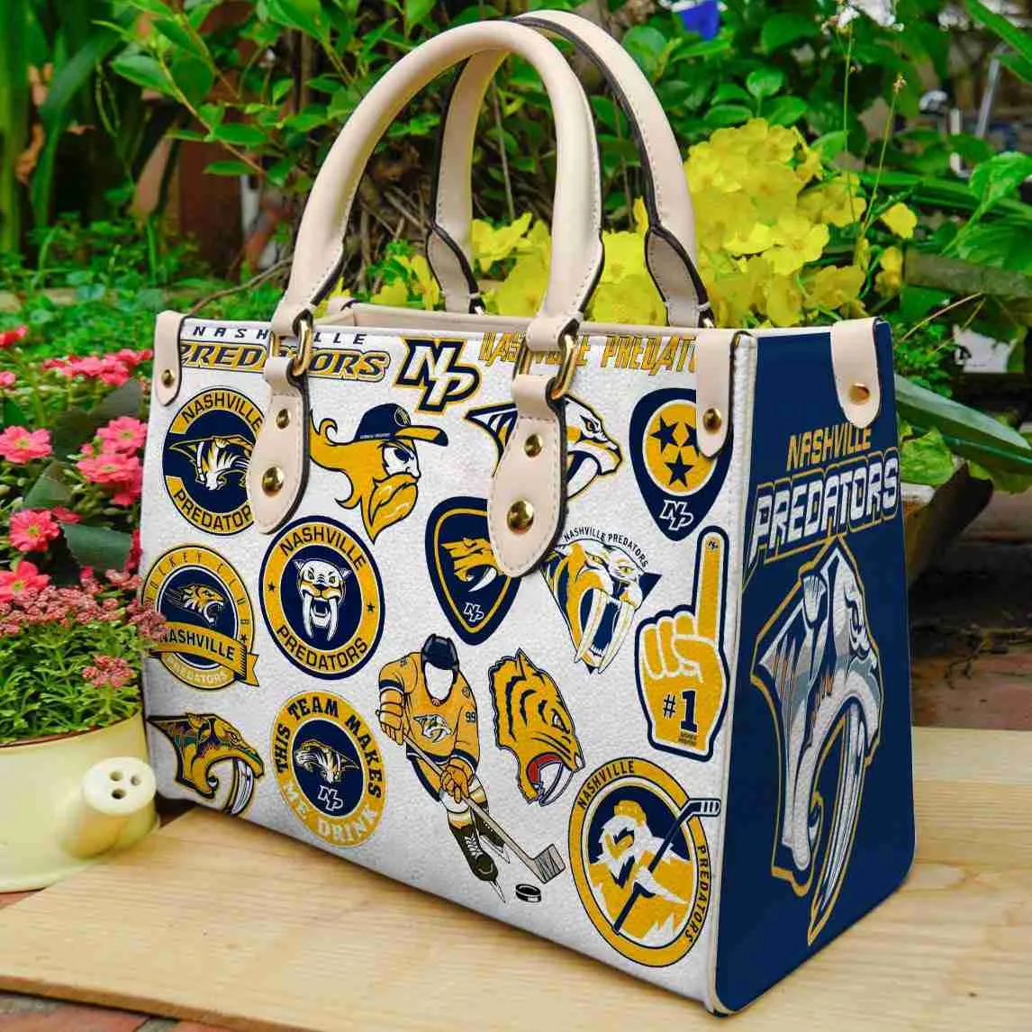 Nashville Predators Leather Handbag 1 Nashville Predators Leather Handbag