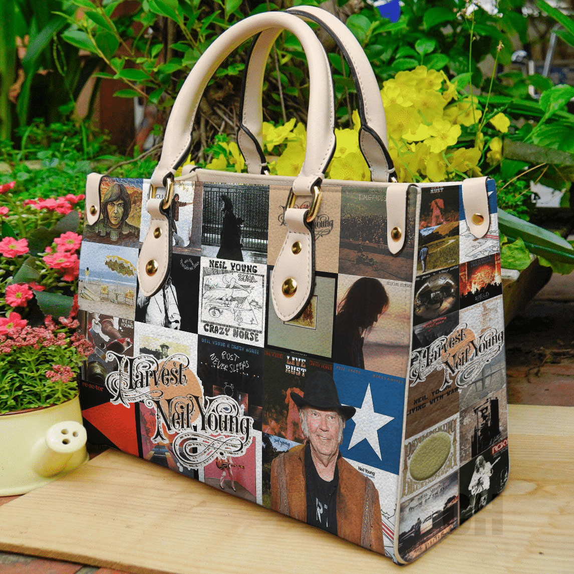 Neil Young Leather Handbag 1 Neil Young Leather Handbag