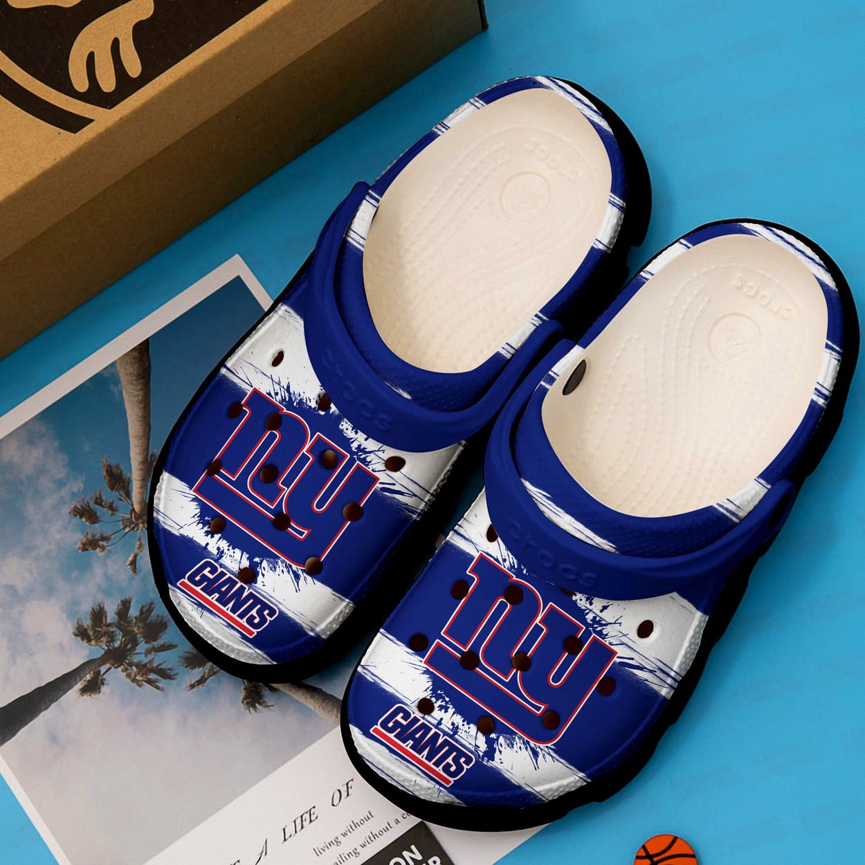 New York Giants Clogs Shoes 1 New York Giants Clogs Shoes