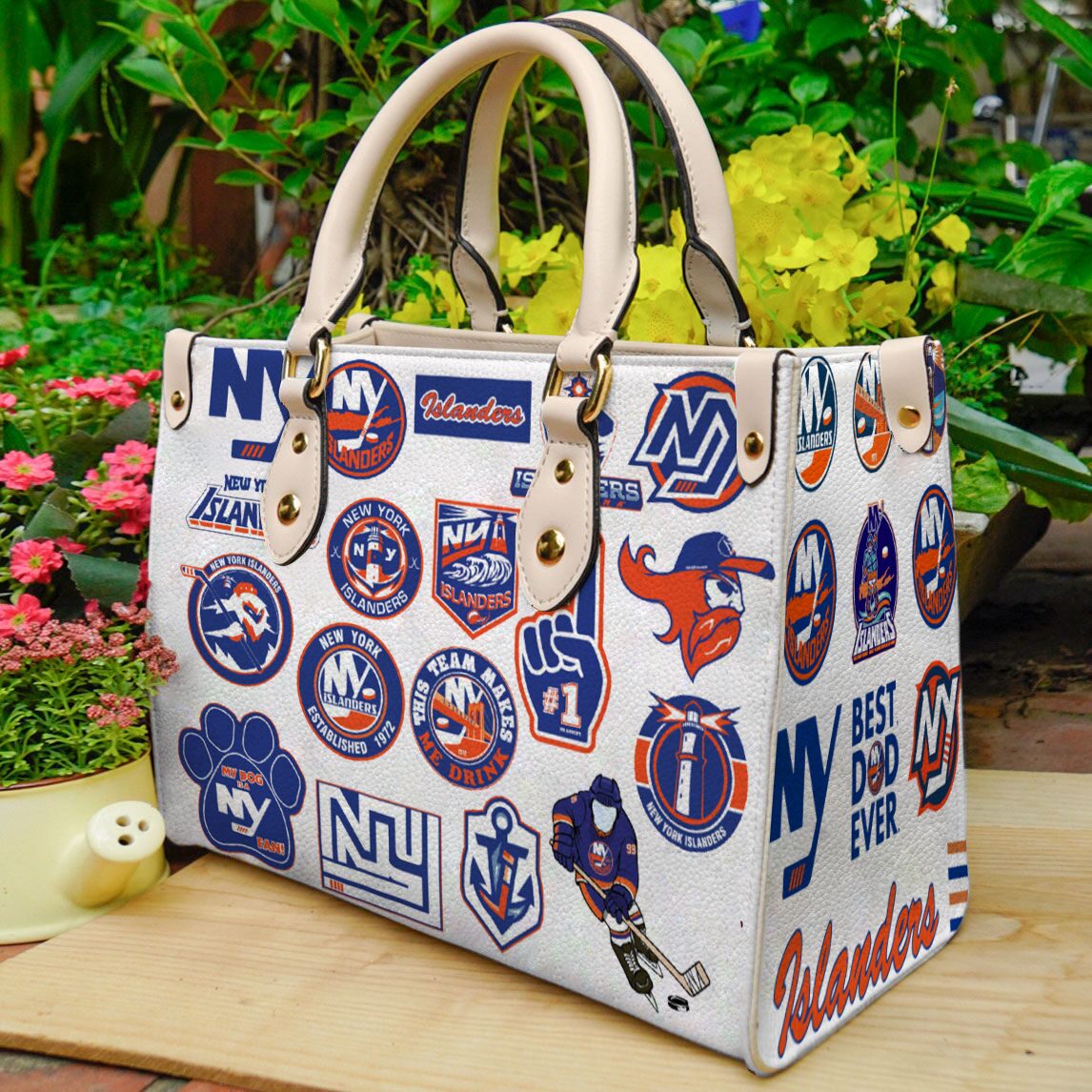 New York Islanders Leather Handbag 1 New York Islanders Leather Handbag