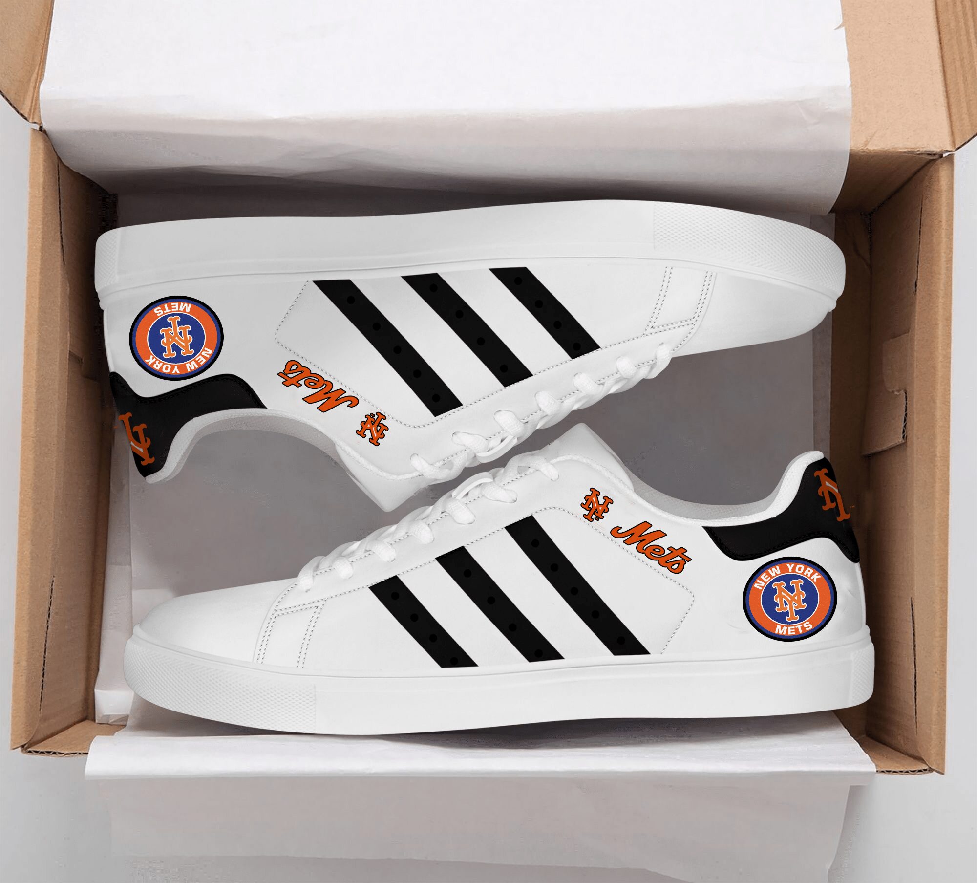 New York Mets Stan Smith Shoes 1 New York Mets Stan Smith Shoes