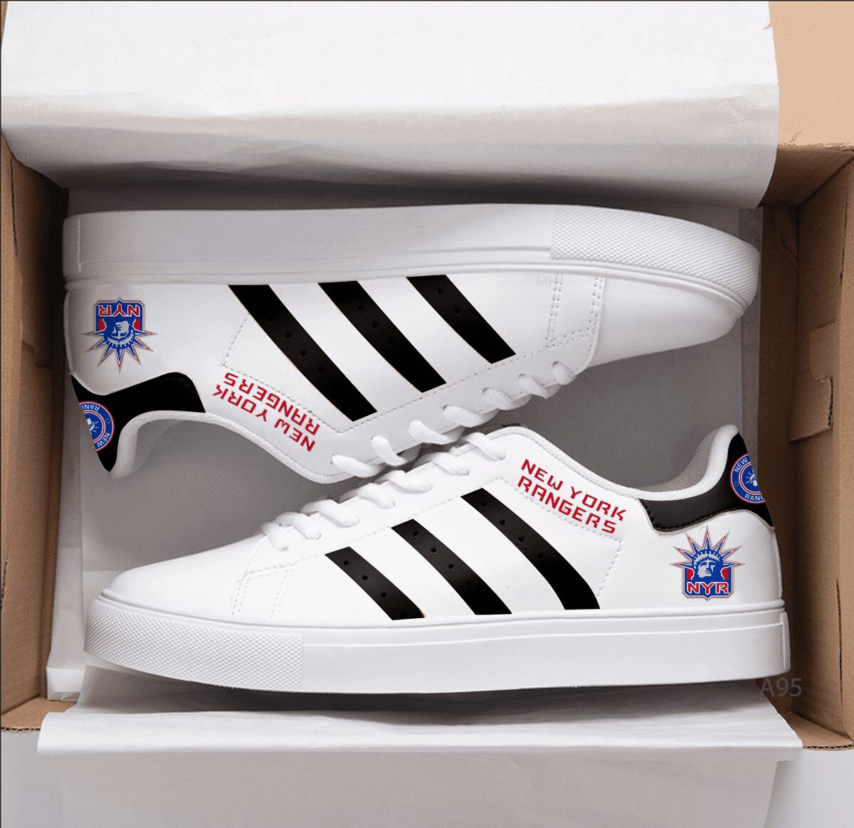 New York Rangers Stan Smith Shoes 1 New York Rangers Stan Smith Shoes
