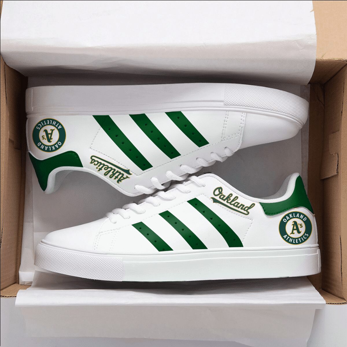 Oakland Athletics Stan Smith Shoes 1 Oakland Athletics Stan Smith Shoes
