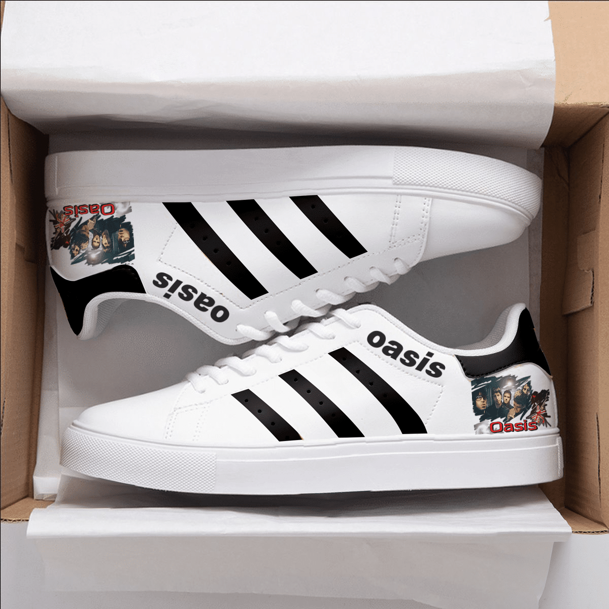 Oasis Band Stan Smith Shoes 1 Oasis Band Stan Smith Shoes
