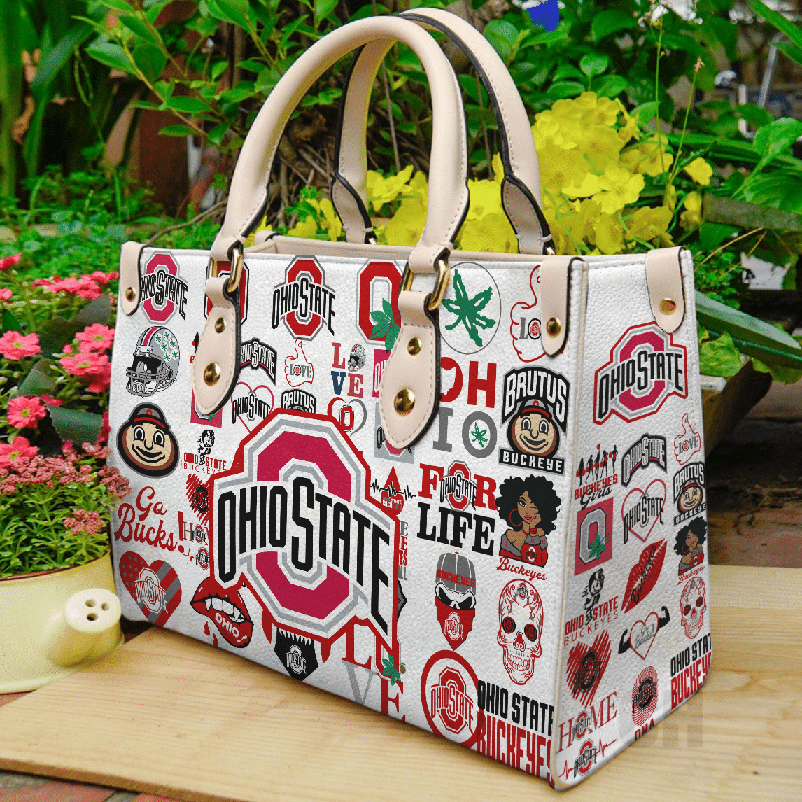 Ohio State Buckeye Leather Handbag 1 Ohio State Buckeye Leather Handbag