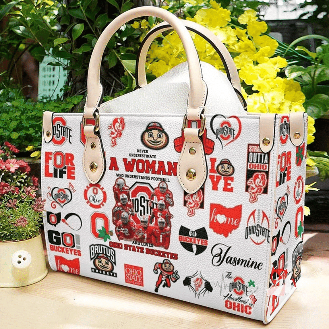 Ohio State Buckeye Leather Handbag 1 Ohio State Buckeye Leather Handbag