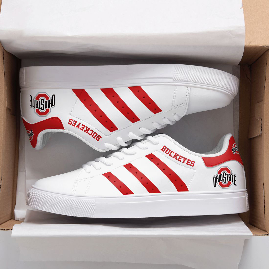 Ohio State Buckeyes Stan Smith Shoes 1 Ohio State Buckeyes Stan Smith Shoes