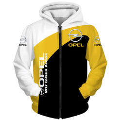 Opel Yellow 3D Zip Hoodie