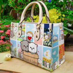 Peach And Goma A00 Leather Handbag