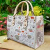 Peach And Goma Leather Handbag