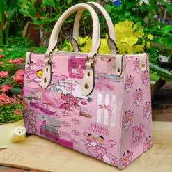 Pink Panther Lover Leather Handbag