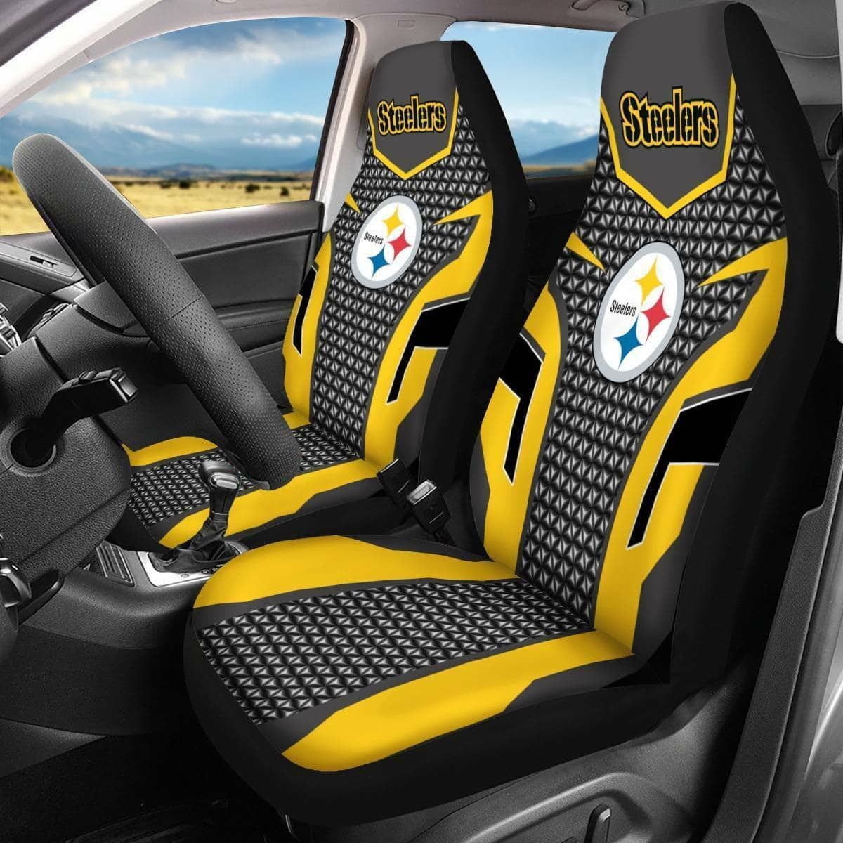 Pittsburgh Steelers 1G Seat Covers 1 Pittsburgh Steelers 1G Seat Covers