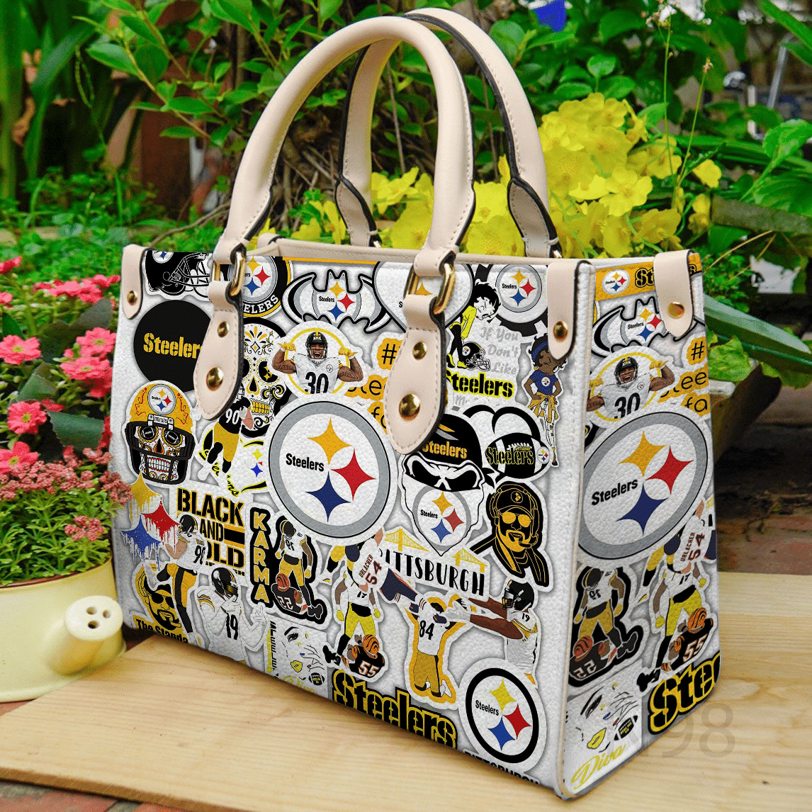 Pittsburgh Steelers Leather Handbag 1 Pittsburgh Steelers Leather Handbag