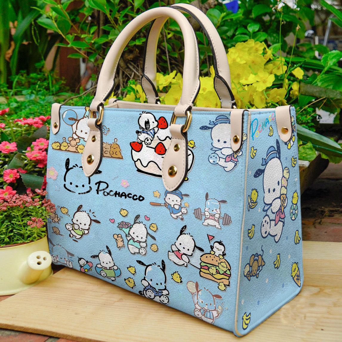 Pochacco Leather Handbag 1 Pochacco Leather Handbag