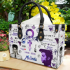 Prince Purple Leather Handbag