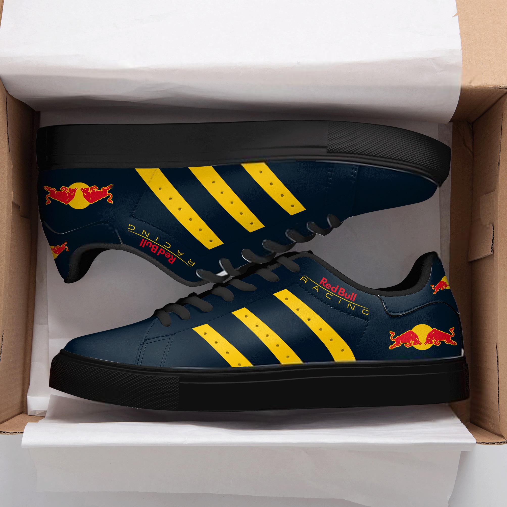 Red Bull Racing Black Mate Stan Smith Shoes 1 Red Bull Racing Black Mate Stan Smith Shoes