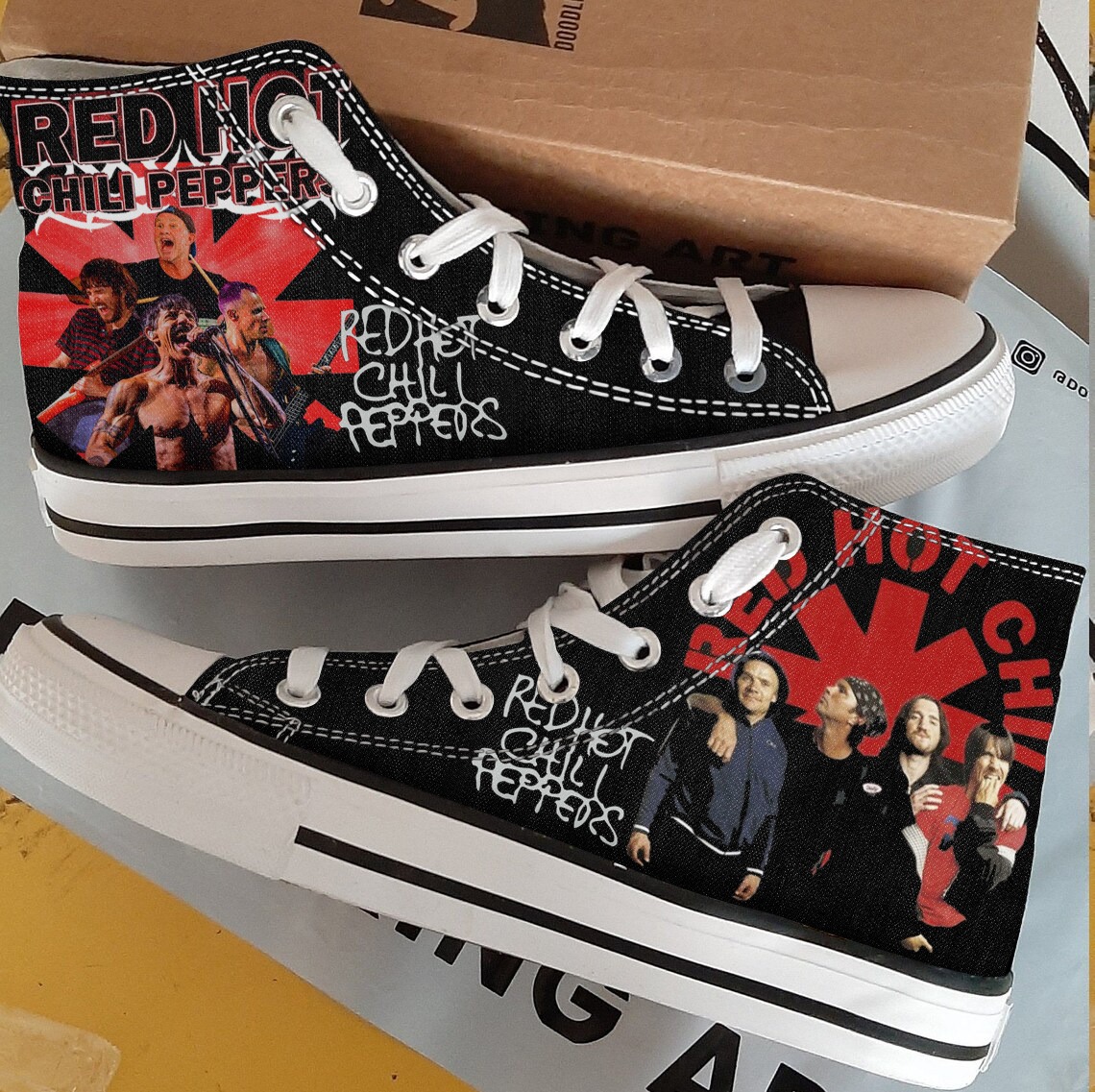Red Hot Chili Peppers High Top Shoes 1 Red Hot Chili Peppers High Top Shoes