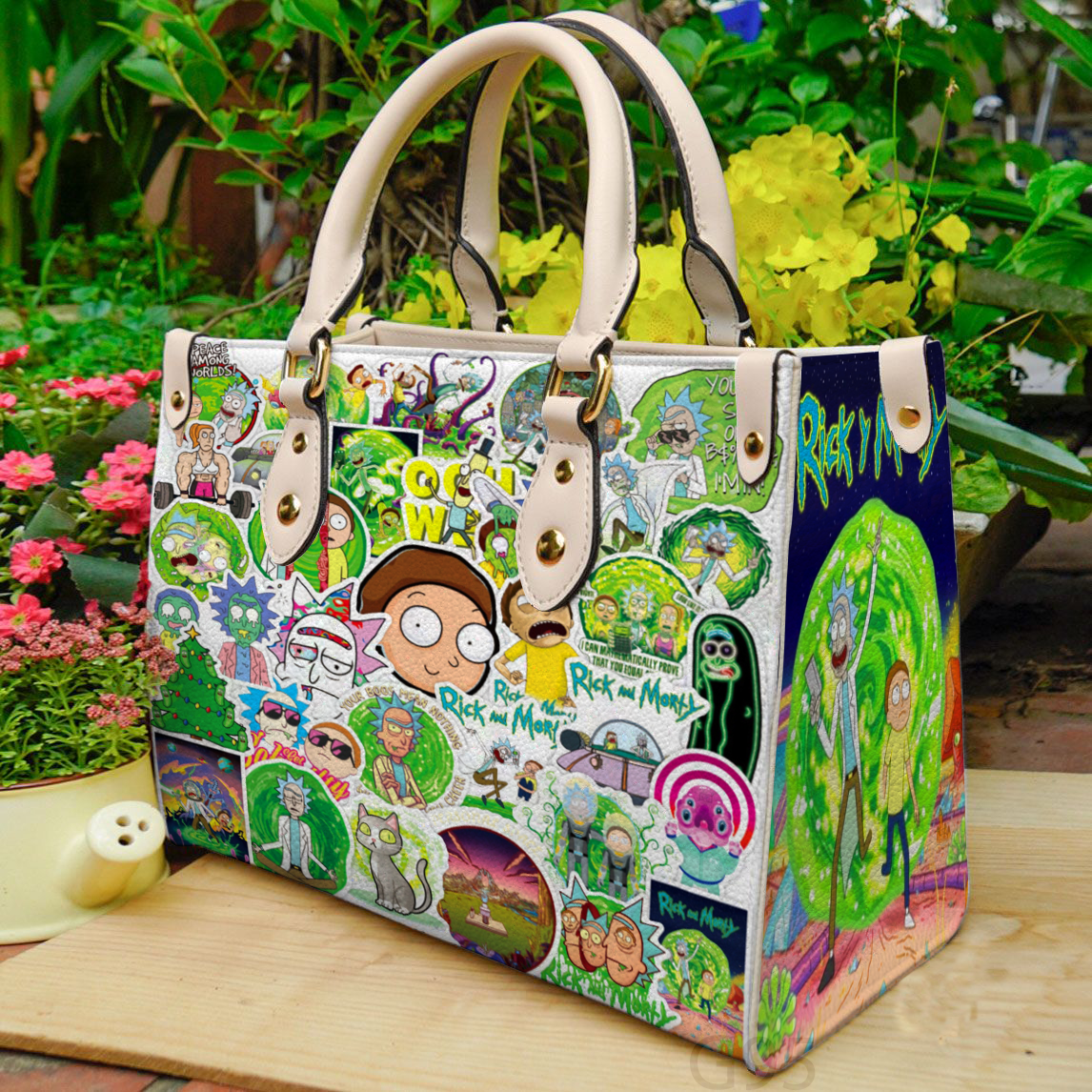 Rick And Morty Leather Handbag 1 Rick And Morty Leather Handbag