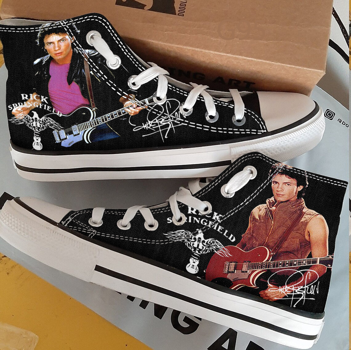 Rick Springfield High Top Shoes 1 Rick Springfield High Top Shoes