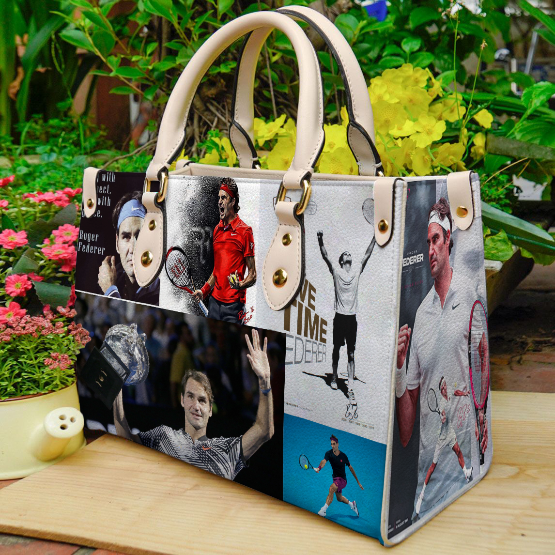 Roger Federer Lover Leather Handbag 1 Roger Federer Lover Leather Handbag