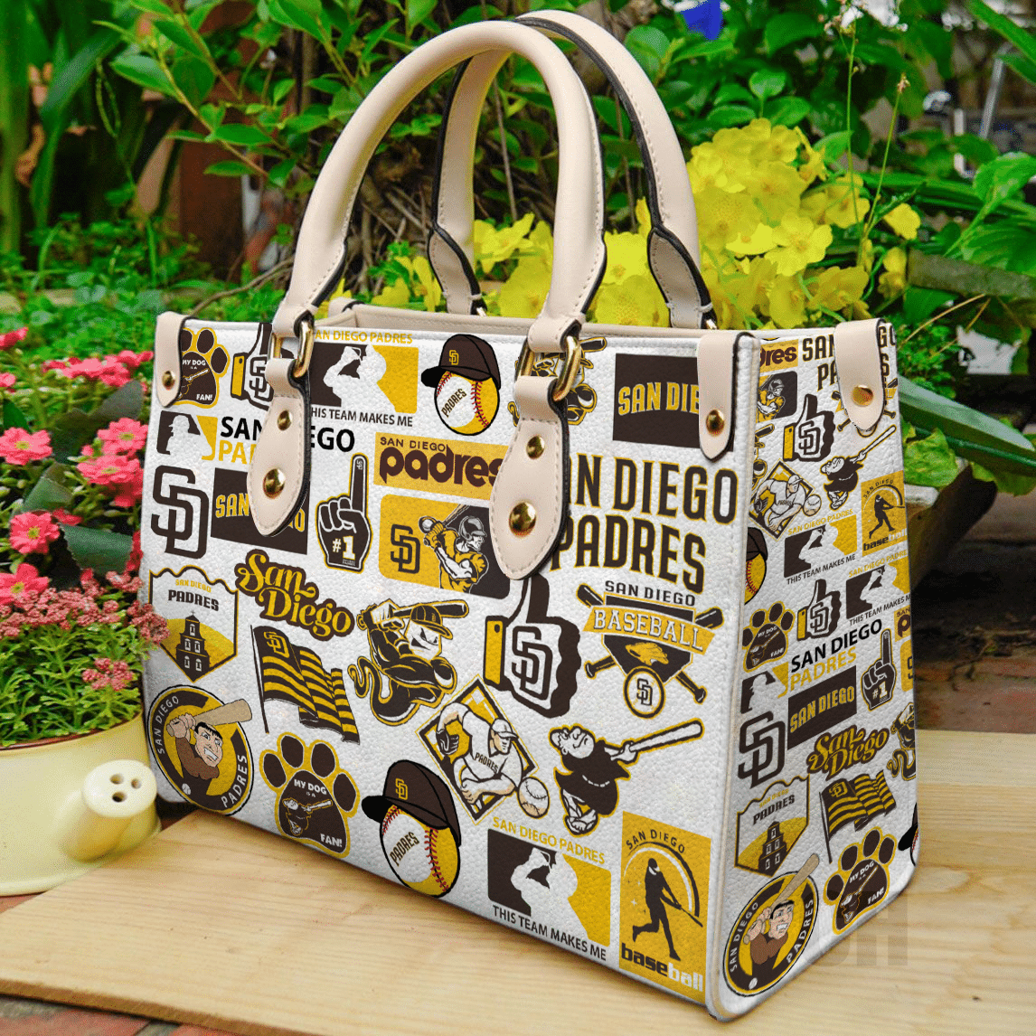 San Diego Padres Leather Handbag 1 San Diego Padres Leather Handbag