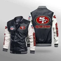 San Francisco 49ERS 1G Leather Baseball Jacket