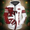 San Francisco 49ERS Hoodie Zip Hoodie 3D