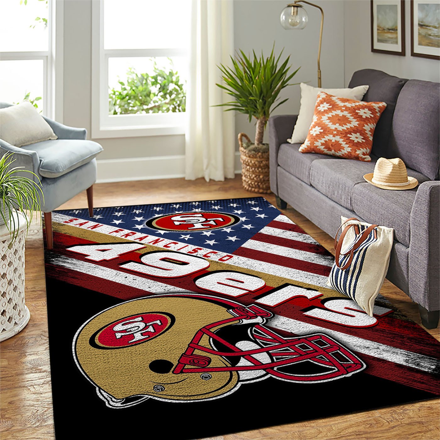 San Francisco 49ERS NFL Team For Living Room Area Rug 1 San Francisco 49ERS NFL Team For Living Room Area Rug