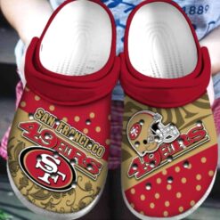 San Francisco 49ERS Soft Personalized Soft Crocband Soft Clogs