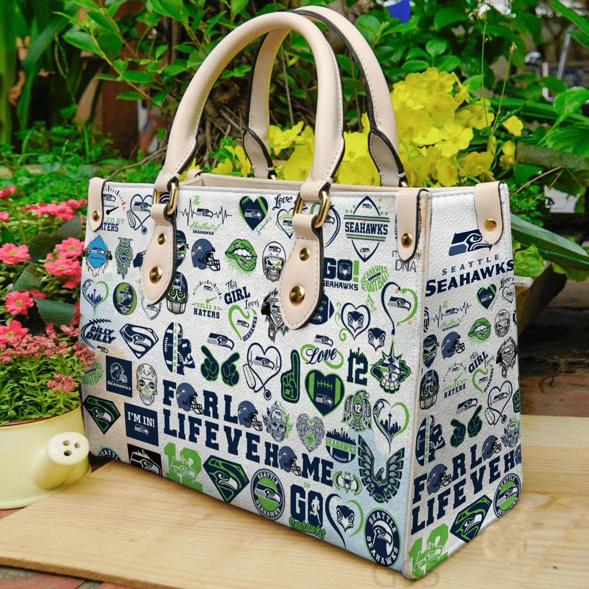 Seattle Seahawks G0 Leather Handbag 1 Seattle Seahawks G0 Leather Handbag