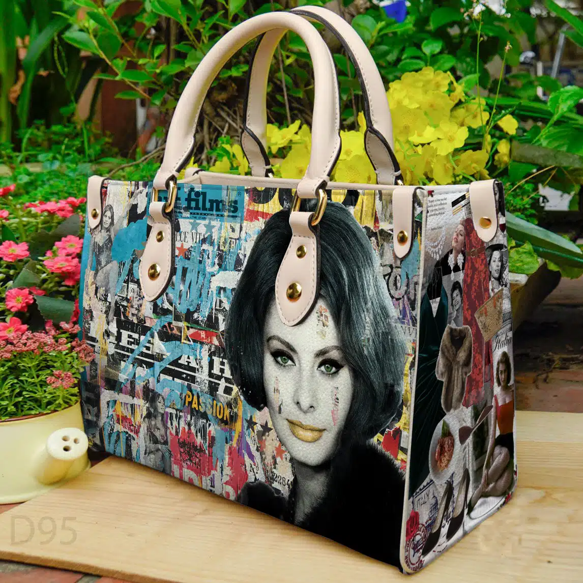 Sophia Loren Lover Leather Handbag 1 Sophia Loren Lover Leather Handbag