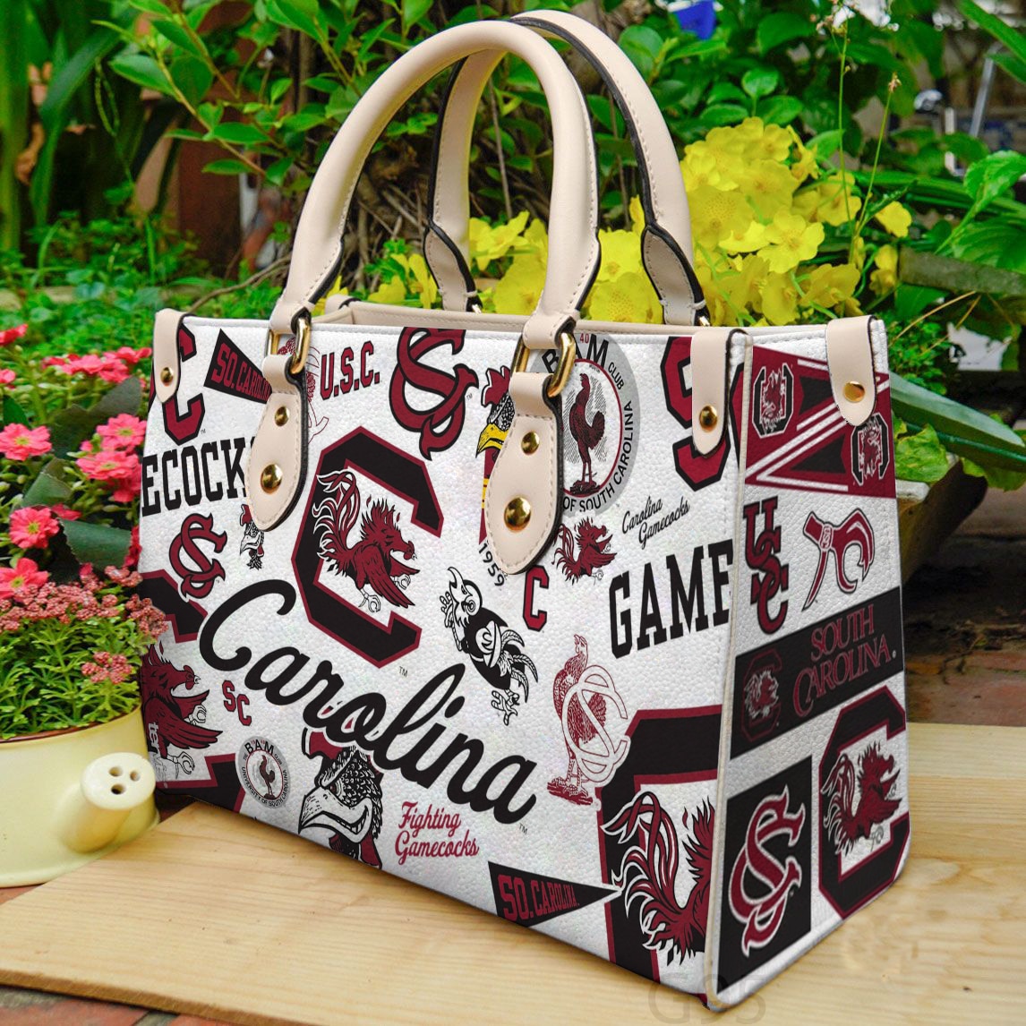 South Carolina Gamecocks Leather Handbag 1 South Carolina Gamecocks Leather Handbag