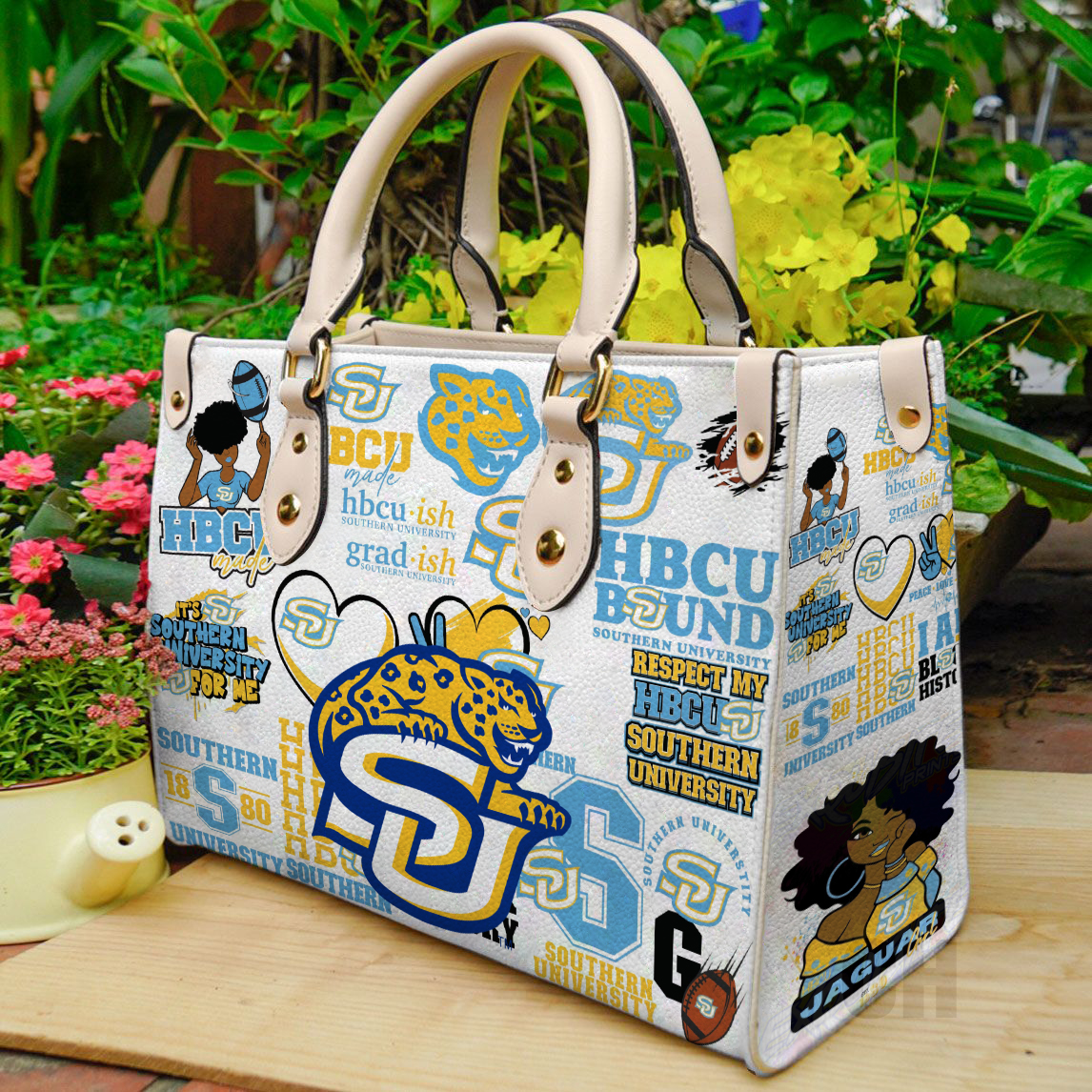 Southern Jaguars Leather Handbag 1 Southern Jaguars Leather Handbag