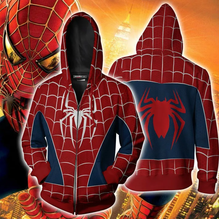 Spider Man A4 Hoodie Zip Hoodie 3D 1 Spider Man A4 Hoodie Zip Hoodie 3D