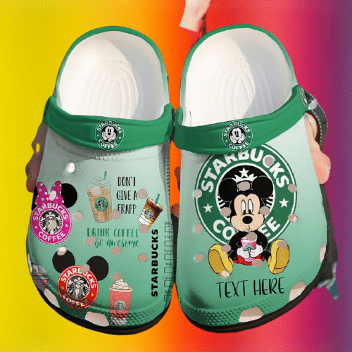Starbucks Coffee Mickey Mouse Soft Clogs 1 Starbucks Coffee Mickey Mouse Soft Clogs