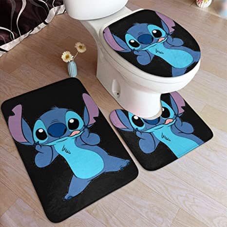 Stitch, Bath Mat Set Bathroom Shower Curtain 1 Stitch, Bath Mat Set Bathroom Shower Curtain