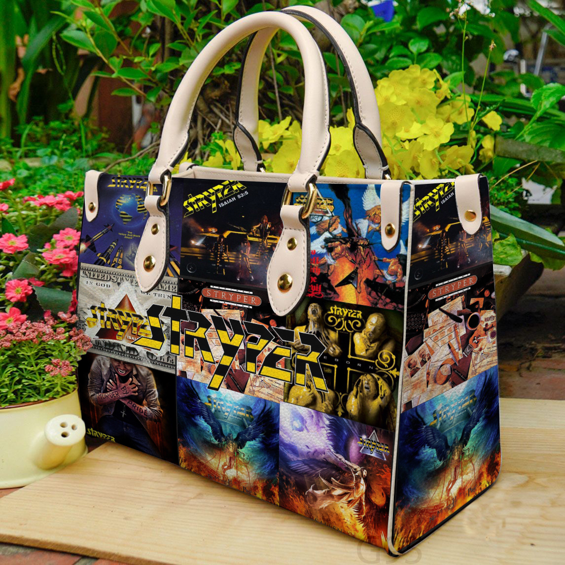 Stryper Band Leather Handbag 1 Stryper Band Leather Handbag