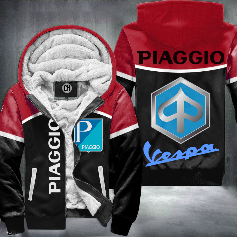 TVespa Red Fleece Jacket 1 TVespa Red Fleece Jacket
