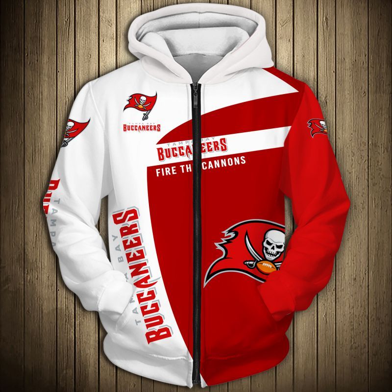 Tampa Bay Buccaneers Hoodie Zip Hoodie 3D 1 Tampa Bay Buccaneers Hoodie Zip Hoodie 3D