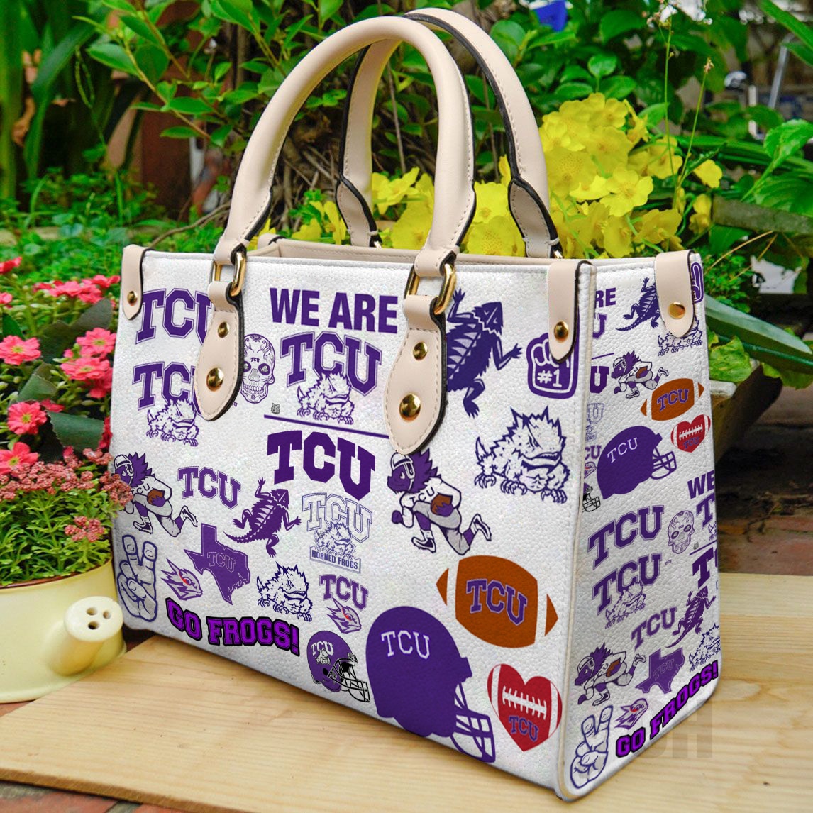 Tcu Horned Frogs Leather Handbag 1 Tcu Horned Frogs Leather Handbag