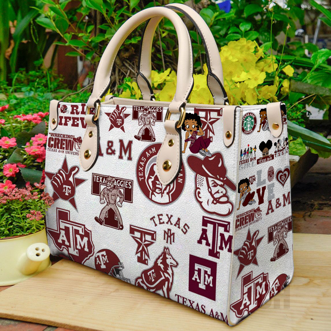 Texas A&M Aggies Leather Handbag 1 Texas A&M Aggies Leather Handbag
