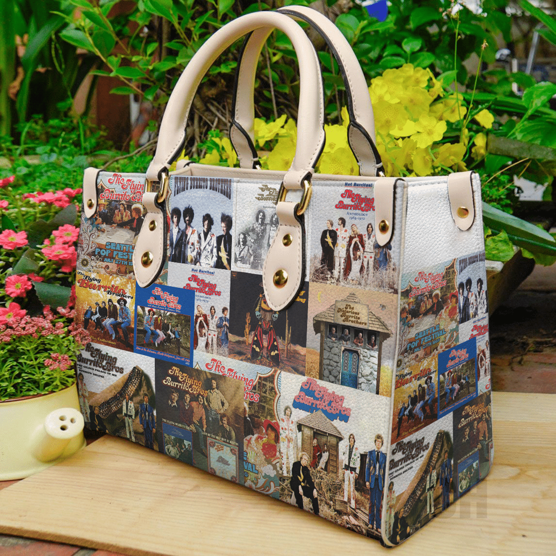 The Flying Burrito Brothers Leather Handbag 1 The Flying Burrito Brothers Leather Handbag